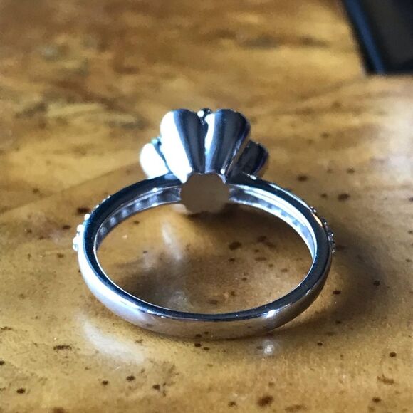 Blue Spinel Chrome Diopside Sterling Silver Ring - Picture 4 of 8